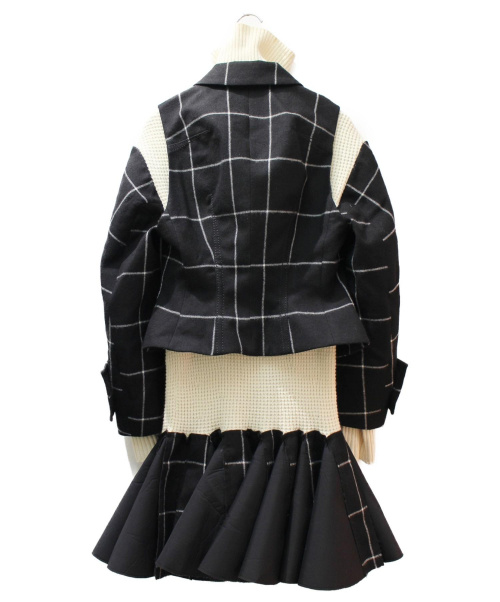 sacai（サカイ）sacai (サカイ) ドッキングワンピース ブラック サイズ:1の古着・服飾アイテム