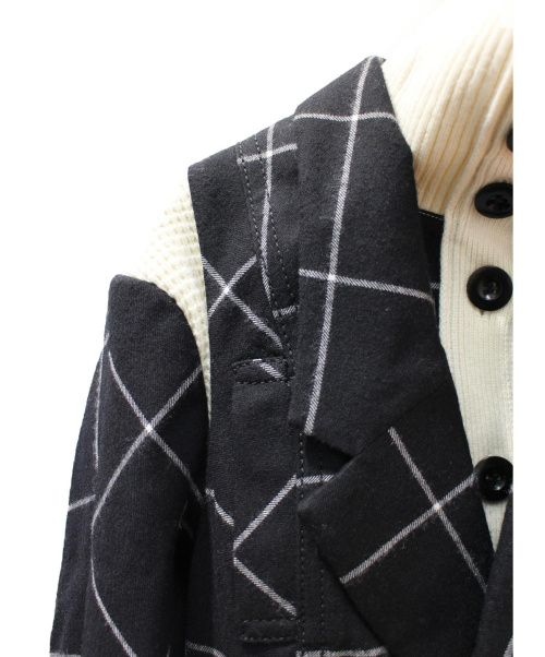 sacai（サカイ）sacai (サカイ) ドッキングワンピース ブラック サイズ:1の古着・服飾アイテム