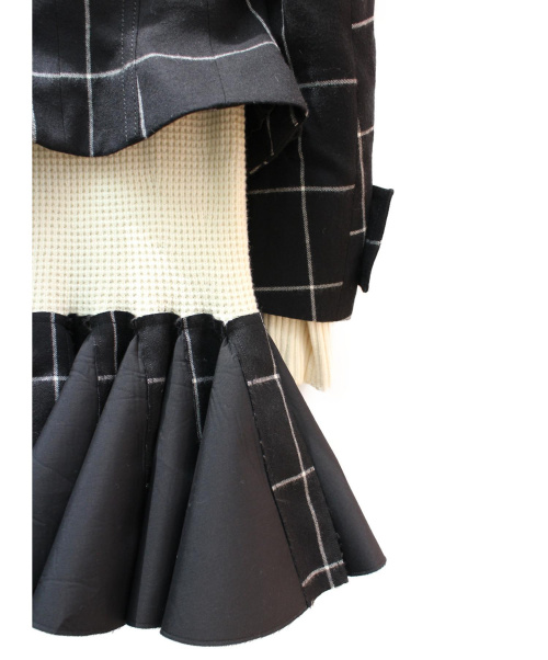 sacai（サカイ）sacai (サカイ) ドッキングワンピース ブラック サイズ:1の古着・服飾アイテム