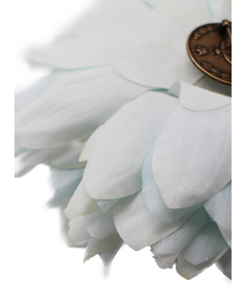 GUCCI（グッチ）GUCCI (グッチ) フラワーコサージュブローチ ライトブルーの古着・服飾アイテム