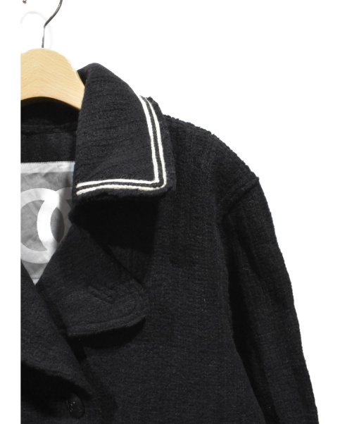 CHANEL（シャネル）CHANEL (シャネル) ダブルウールコート ブラック サイズ:44の古着・服飾アイテム