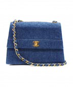 CHANELシャネル）の古着「デニムショルダーバッグ/ココマーク」｜インディゴ