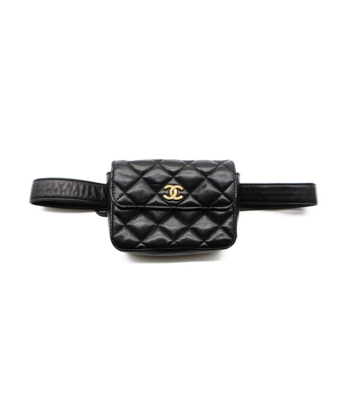 CHANEL（シャネル）CHANEL (シャネル) ヴィンテージウエストポーチ/マトラッセ ブラック サイズ:- マトラッセ -の古着・服飾アイテム