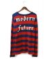 GUCCI (グッチ) エンブロイダリーボーダーニット レッド×ネイビー サイズ:XS：32800円