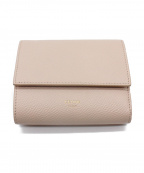 CELINEセリーヌ）の古着「3つ折り財布/Small Trifold Wallet」｜ピンクベージュ