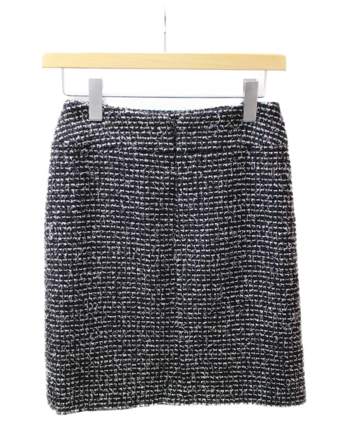 CHANEL（シャネル）CHANEL (シャネル) ツイードスカート ホワイト×ブラック サイズ:34の古着・服飾アイテム