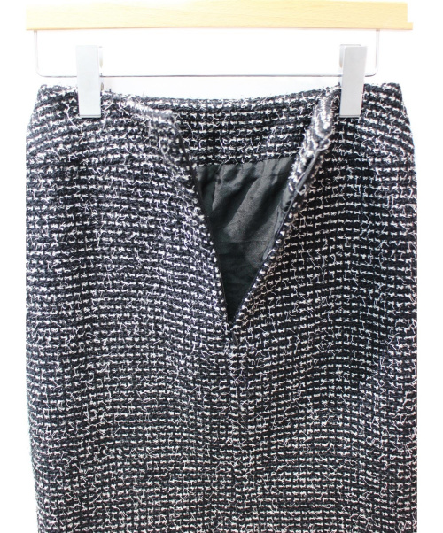 CHANEL（シャネル）CHANEL (シャネル) ツイードスカート ホワイト×ブラック サイズ:34の古着・服飾アイテム