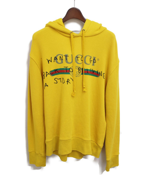 GUCCI（グッチ）GUCCI (グッチ) ココキャピタン/プルオーバーパーカー イエロー サイズ:Sの古着・服飾アイテム