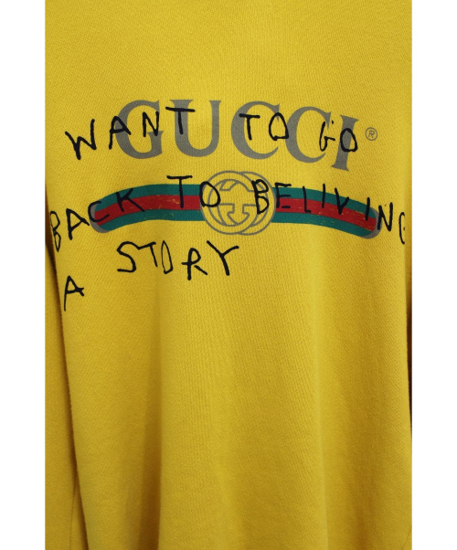 GUCCI（グッチ）GUCCI (グッチ) ココキャピタン/プルオーバーパーカー イエロー サイズ:Sの古着・服飾アイテム