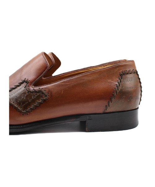Berluti（ベルルッティ）Berluti (ベルルッティ) スクリットパッチワークレザーシューズ ブラウン サイズ:8の古着・服飾アイテム