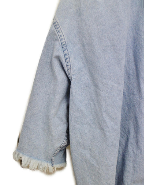 BALENCIAGA（バレンシアガ）BALENCIAGA (バレンシアガ) 19SS/ロゴショートスリーブデニムシャツ インディゴ サイズ:40の古着・服飾アイテム