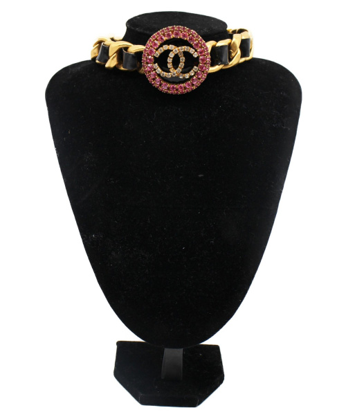 CHANEL（シャネル）CHANEL (シャネル) クリスタルココマークチョーカー ゴールドの古着・服飾アイテム