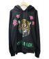 GUCCI（グッチ）の古着「スパンコールタイガー装飾フーディー」｜ブラック