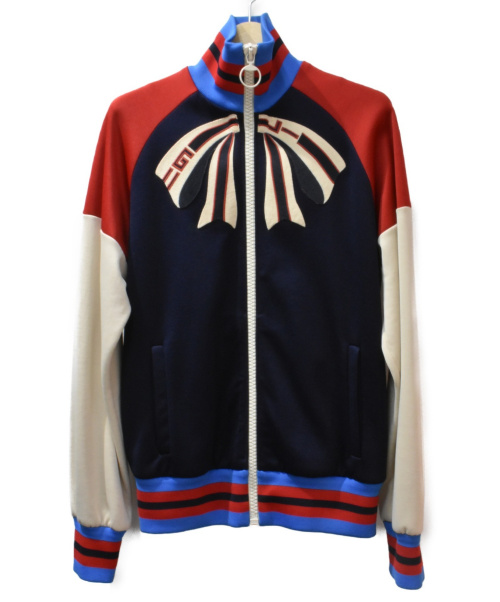 GUCCI（グッチ）GUCCI (グッチ) トラックジャケット/GUCCIFY YOURSELF レッド×ネイビー サイズ:Sの古着・服飾アイテム