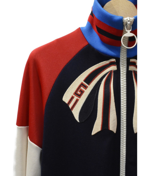 GUCCI（グッチ）GUCCI (グッチ) トラックジャケット/GUCCIFY YOURSELF レッド×ネイビー サイズ:Sの古着・服飾アイテム