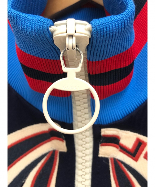 GUCCI（グッチ）GUCCI (グッチ) トラックジャケット/GUCCIFY YOURSELF レッド×ネイビー サイズ:Sの古着・服飾アイテム