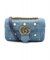 GUCCI（グッチ）の古着「GGマーモント チェーンショルダーバッグ」｜スカイブルー
