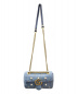 中古・古着 GUCCI (グッチ) GGマーモント チェーンショルダーバッグ スカイブルー サイズ:- GGマーモント 446744 520981 デニム ■：110000円