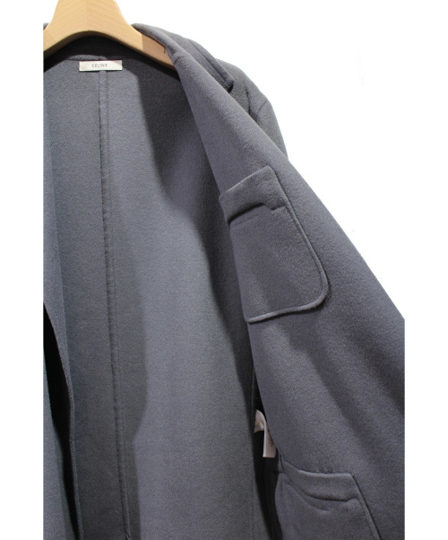 CELINE（セリーヌ）CELINE (セリーヌ) 18AW ダブルフェイスカシミヤコート グレー サイズ:38の古着・服飾アイテム