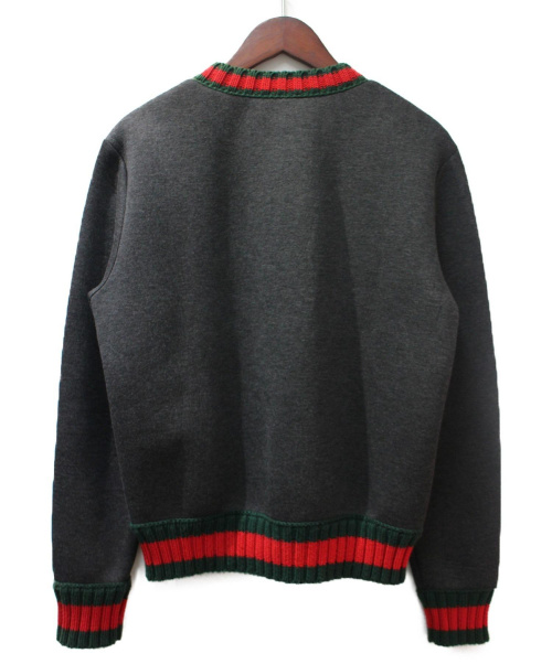 GUCCI（グッチ）GUCCI (グッチ) 刺繍ボンディングスウェット チャコールグレー サイズ:XSの古着・服飾アイテム
