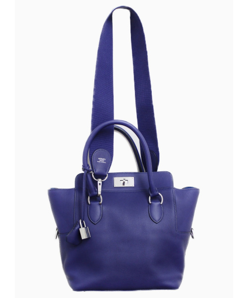HERMES（エルメス）HERMES (エルメス) ツールボックス20 ネイビー×ブルー サイズ:20 ツールボックス20 ヴェルソ  ヴォースイフト D刻印の古着・服飾アイテム