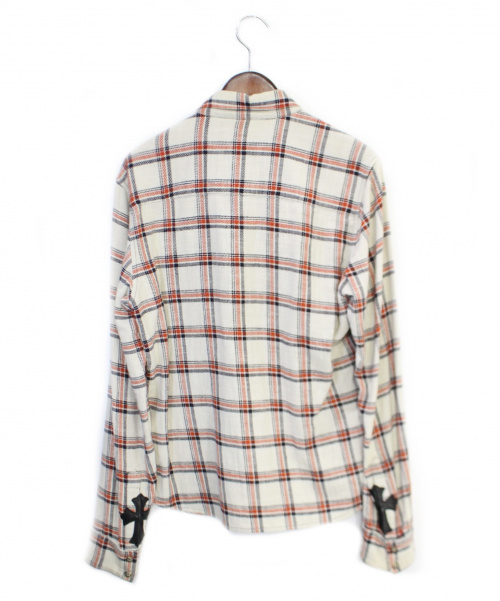 CHROME HEARTS（クロムハーツ）CHROME HEARTS (クロムハーツ) チェックシャツ ベージュ サイズ:Mの古着・服飾アイテム