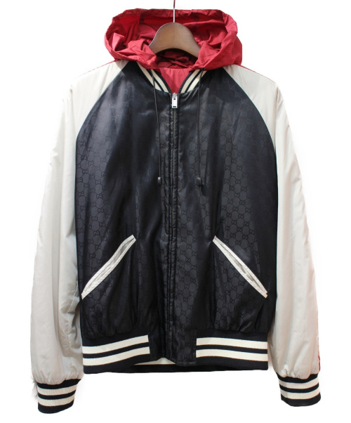 GUCCI（グッチ）GUCCI (グッチ) ナイロンジャガードGGジャケット ブラック サイズ:48の古着・服飾アイテム