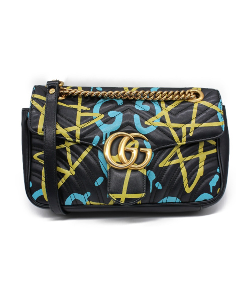 GUCCI（グッチ）GUCCI (グッチ) GGマーモントキルティングスモールショルダーバッグ ブラック サイズ:- GGマーモント 443497 502752の古着・服飾アイテム