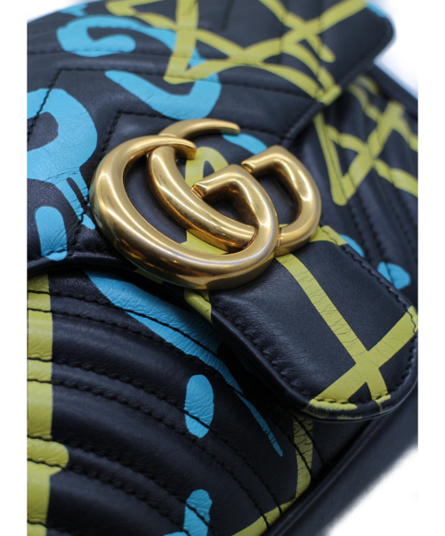 GUCCI（グッチ）GUCCI (グッチ) GGマーモントキルティングスモールショルダーバッグ ブラック サイズ:- GGマーモント 443497 502752の古着・服飾アイテム