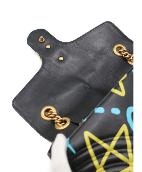 GUCCI（グッチ）GUCCI (グッチ) GGマーモントキルティングスモールショルダーバッグ ブラック サイズ:- GGマーモント 443497 502752の古着・服飾アイテム