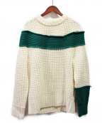 sacaiサカイ）の古着「19AW ジップ切替セーター」｜アイボリー
