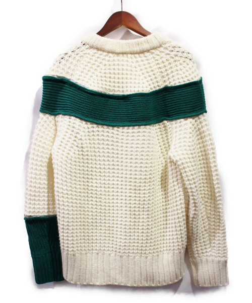 sacai（サカイ）sacai (サカイ) 19AW ジップ切替セーター アイボリー サイズ:1の古着・服飾アイテム
