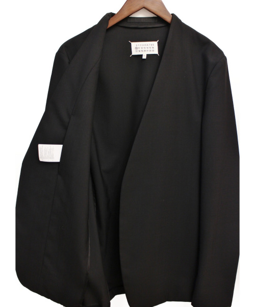 Maison Margiela（メゾンマルジェラ）Maison Margiela (メゾンマルジェラ) 19SS/ノーカラージャケット ブラック サイズ:46の古着・服飾アイテム