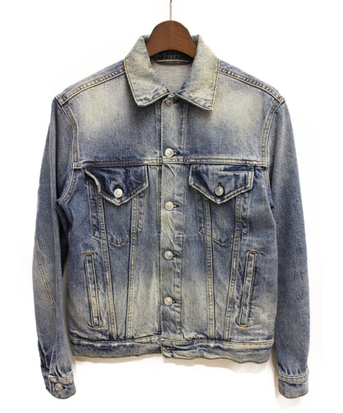 BALENCIAGA（バレンシアガ）BALENCIAGA (バレンシアガ) バックプリントデニムジャケット インディゴ サイズ:46の古着・服飾アイテム