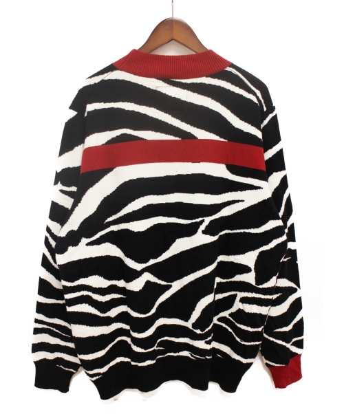 sacai（サカイ）sacai (サカイ) 20SS ゼブラ柄ニット ホワイト×ブラック サイズ:2の古着・服飾アイテム