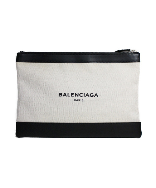 BALENCIAGA（バレンシアガ）BALENCIAGA (バレンシアガ) ネイビークリップM アイボリー サイズ:M 373834 9260・C・002123の古着・服飾アイテム
