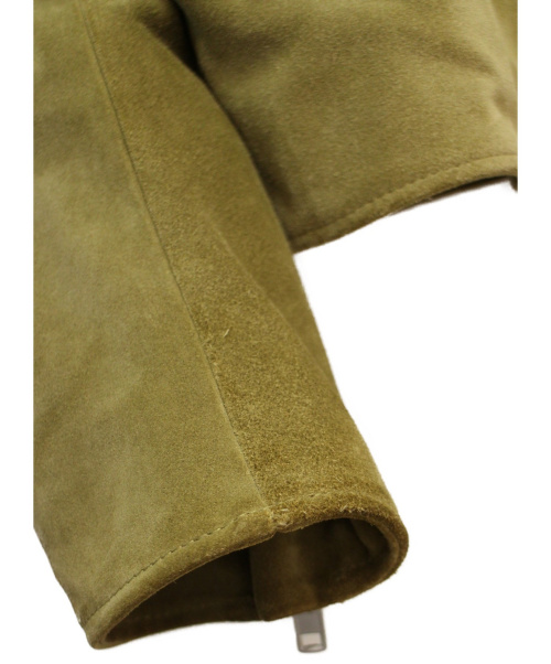 Maison Margiela（メゾンマルジェラ）Maison Margiela (メゾンマルジェラ) ハの字ライダースジャケット ベージュ サイズ:48の古着・服飾アイテム