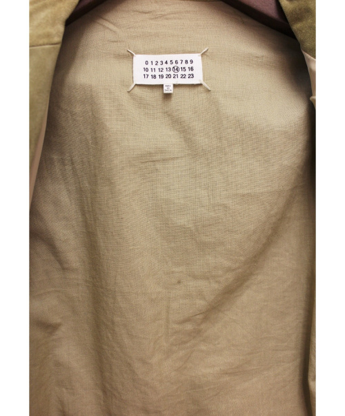 Maison Margiela（メゾンマルジェラ）Maison Margiela (メゾンマルジェラ) ハの字ライダースジャケット ベージュ サイズ:48の古着・服飾アイテム