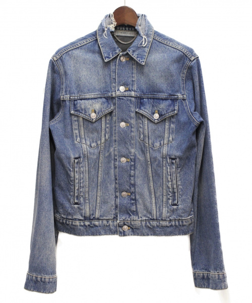 BALENCIAGA（バレンシアガ）BALENCIAGA (バレンシアガ) キャンペーンロゴデニムジャケット スカイブルー サイズ:44の古着・服飾アイテム