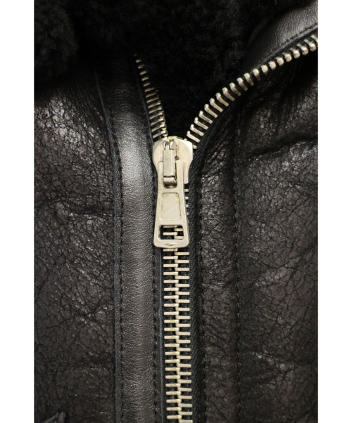 BALENCIAGA（バレンシアガ）BALENCIAGA (バレンシアガ) Bombardier shearling jacket ブラック サイズ:34の古着・服飾アイテム