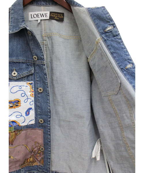 LOEWE（ロエベ）LOEWE (ロエベ) 19SS パウラパッチワークデニムジャケット インディゴ サイズ:48の古着・服飾アイテム