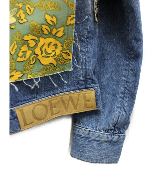 LOEWE（ロエベ）LOEWE (ロエベ) 19SS パウラパッチワークデニムジャケット インディゴ サイズ:48の古着・服飾アイテム