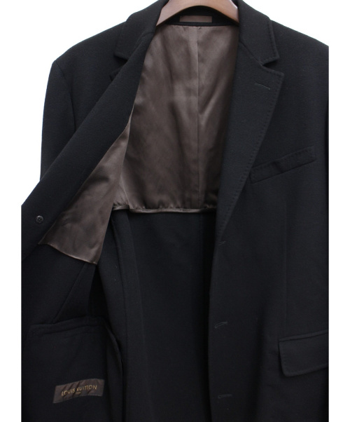 LOUIS VUITTON（ルイ ヴィトン）LOUIS VUITTON (ルイヴィトン) カシミア混チェスターコート ブラック サイズ:48の古着・服飾アイテム