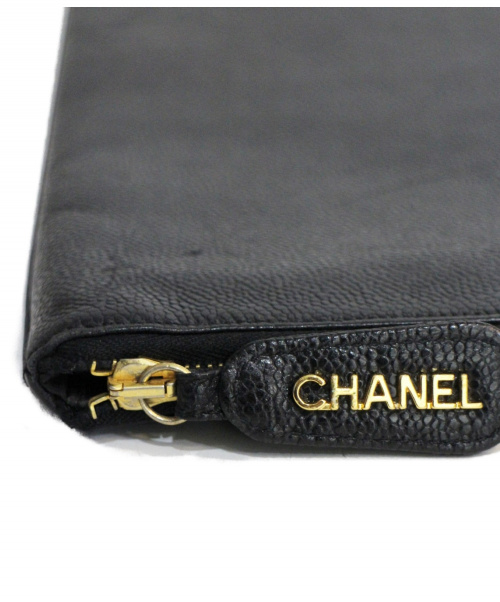 CHANEL（シャネル）CHANEL (シャネル) ココマーククラッチバッグ ブラック サイズ:- キャビアスキン 3903220の古着・服飾アイテム