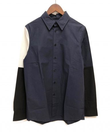 Marni 半袖シャツ ネイビー 新品 UNIQLO MARNI オーバーサイズオープンカラーシャツ M 半袖