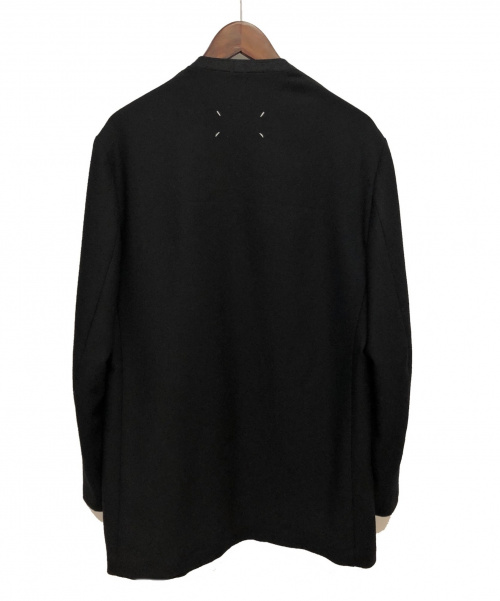 Maison Margiela（メゾンマルジェラ）Maison Margiela (メゾンマルジェラ) ウールノーカラージャケット ブラック サイズ:48の古着・服飾アイテム