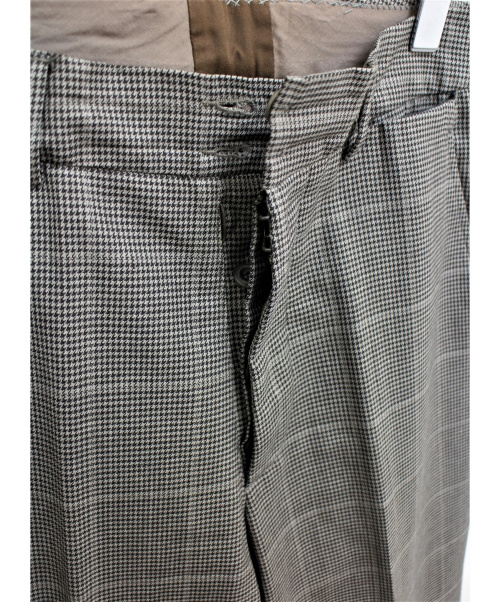 Maison Margiela（メゾンマルジェラ）Maison Margiela (メゾンマルジェラ) チェックパンツ ブラウン サイズ:44の古着・服飾アイテム