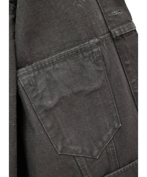 BALENCIAGA（バレンシアガ）BALENCIAGA (バレンシアガ) ペイントデニムジャケット ブラック サイズ:46の古着・服飾アイテム