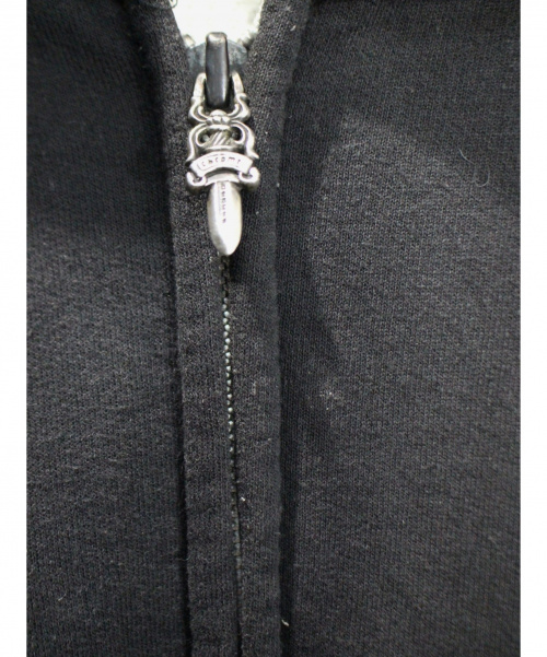 CHROME HEARTS（クロムハーツ）CHROME HEARTS (クロムハーツ) ジップパーカー ブラック サイズ:Ｍの古着・服飾アイテム