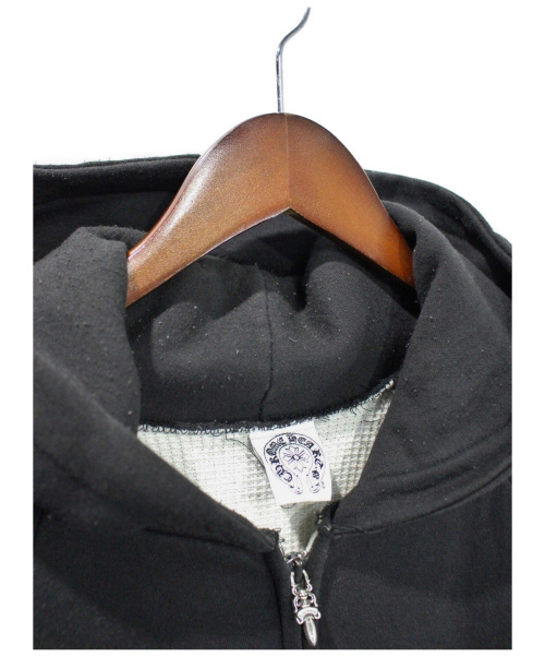 CHROME HEARTS（クロムハーツ）CHROME HEARTS (クロムハーツ) ジップパーカー ブラック サイズ:Ｍの古着・服飾アイテム